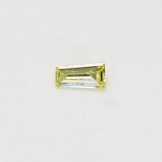 0.05 カラット Tapered Baguette ファンシー イエロー 天然 ダイヤモンド