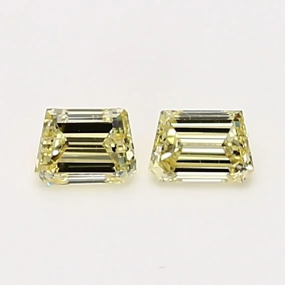 0.17 カラット Tapered Baguette ファンシー イエロー VVS2 天然 ダイヤモンド