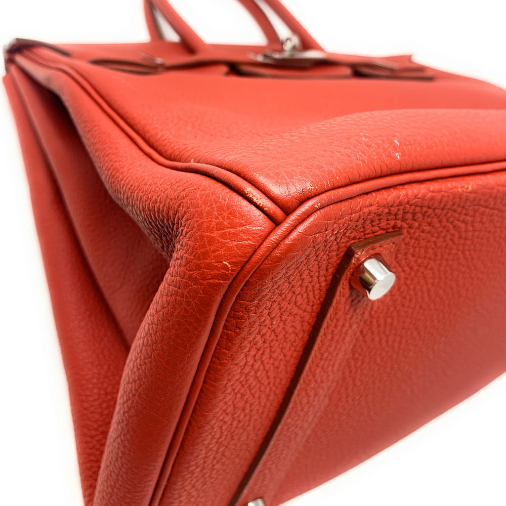 エルメス バーキン 35 ルージュピヴォワンヌ/シルバー金具 ヴォースイフト 刻印 HERMES Birkin ハンドバッグ