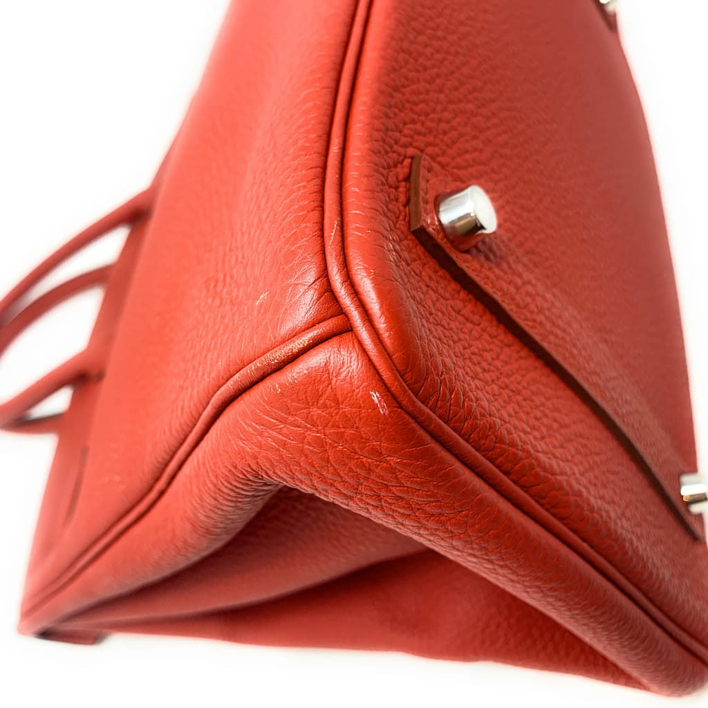 エルメス バーキン 35 ルージュピヴォワンヌ/シルバー金具 ヴォースイフト 刻印 HERMES Birkin ハンドバッグ