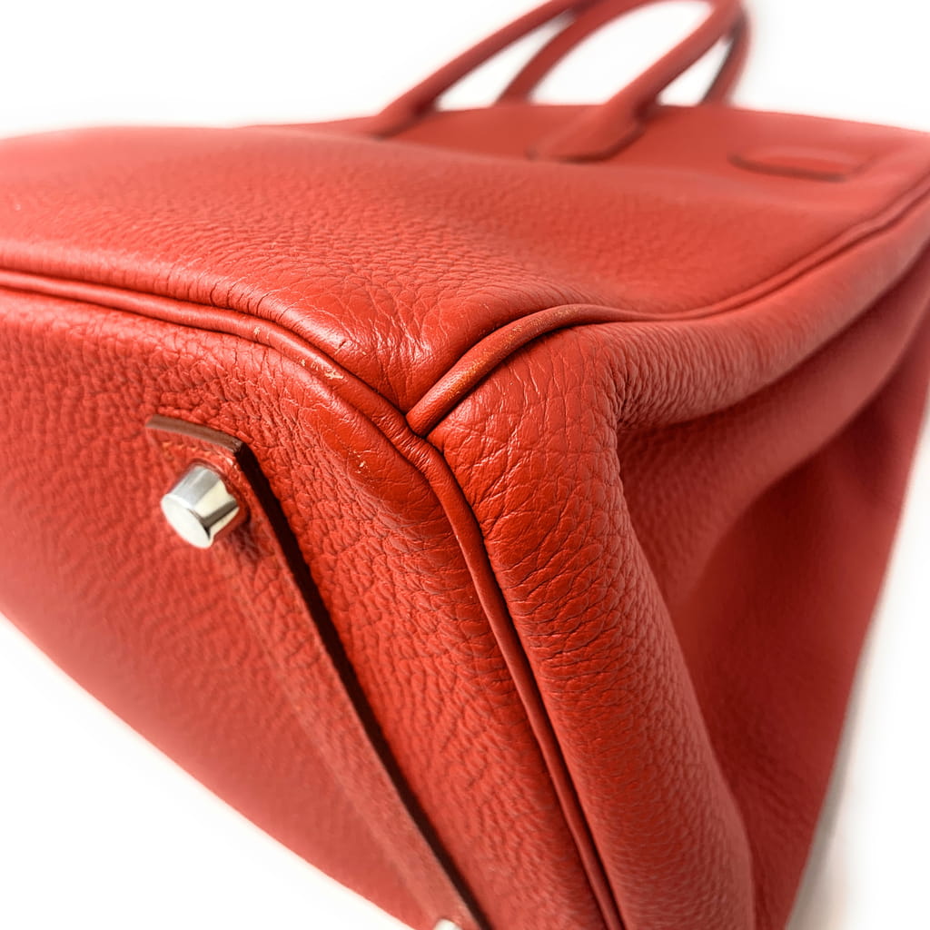 エルメス バーキン 35 ルージュピヴォワンヌ/シルバー金具 ヴォースイフト 刻印 HERMES Birkin ハンドバッグ