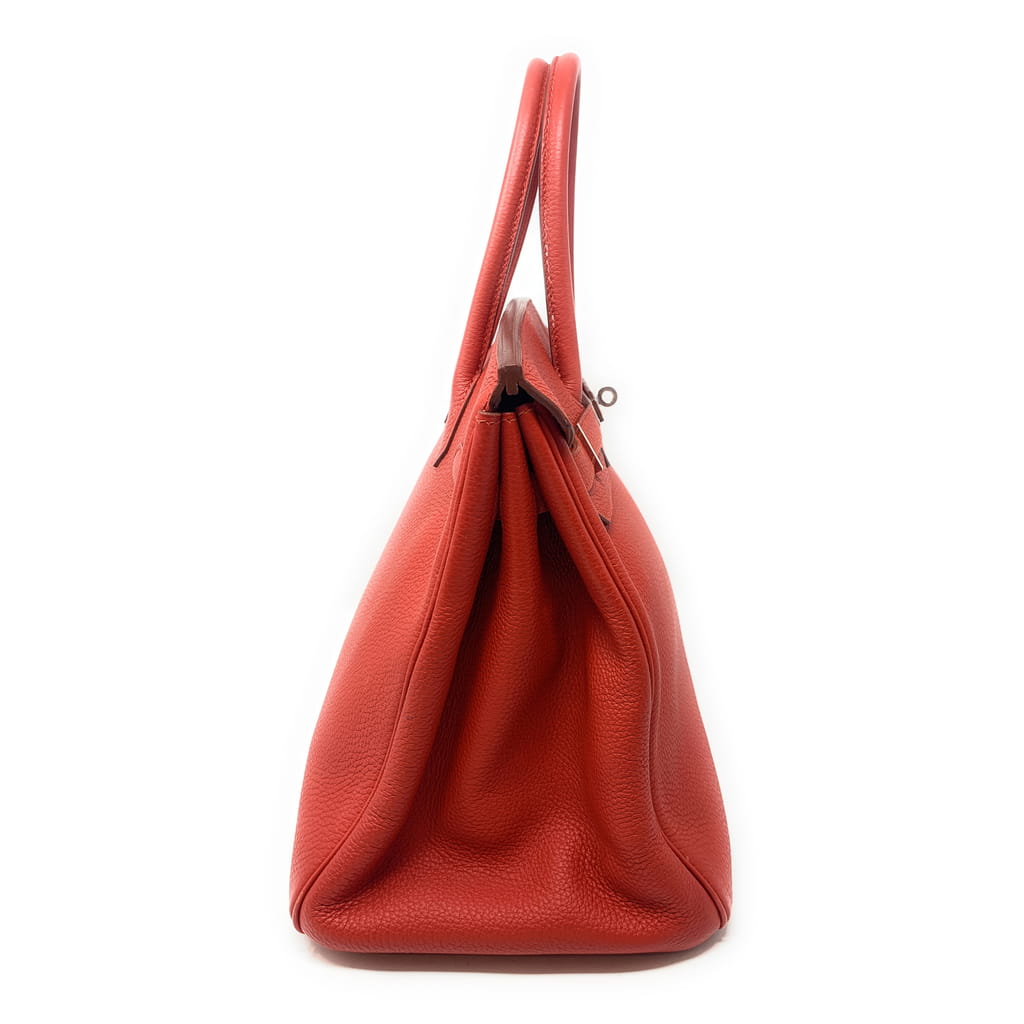 エルメス バーキン 35 ルージュピヴォワンヌ/シルバー金具 ヴォースイフト 刻印 HERMES Birkin ハンドバッグ