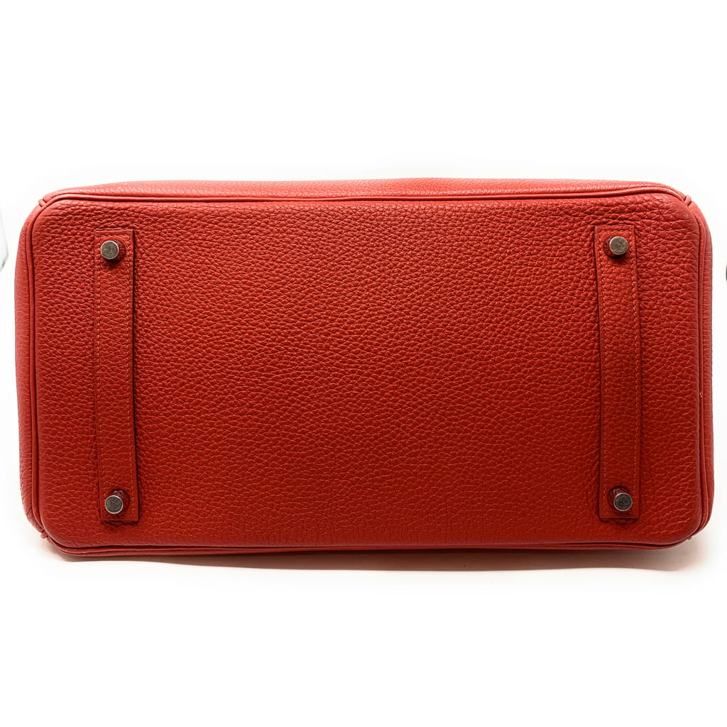 エルメス バーキン 35 ルージュピヴォワンヌ/シルバー金具 ヴォースイフト 刻印 HERMES Birkin ハンドバッグ