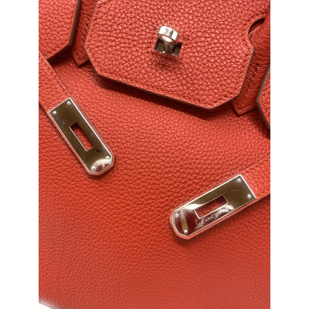 エルメス バーキン 35 ルージュピヴォワンヌ/シルバー金具 ヴォースイフト 刻印 HERMES Birkin ハンドバッグ