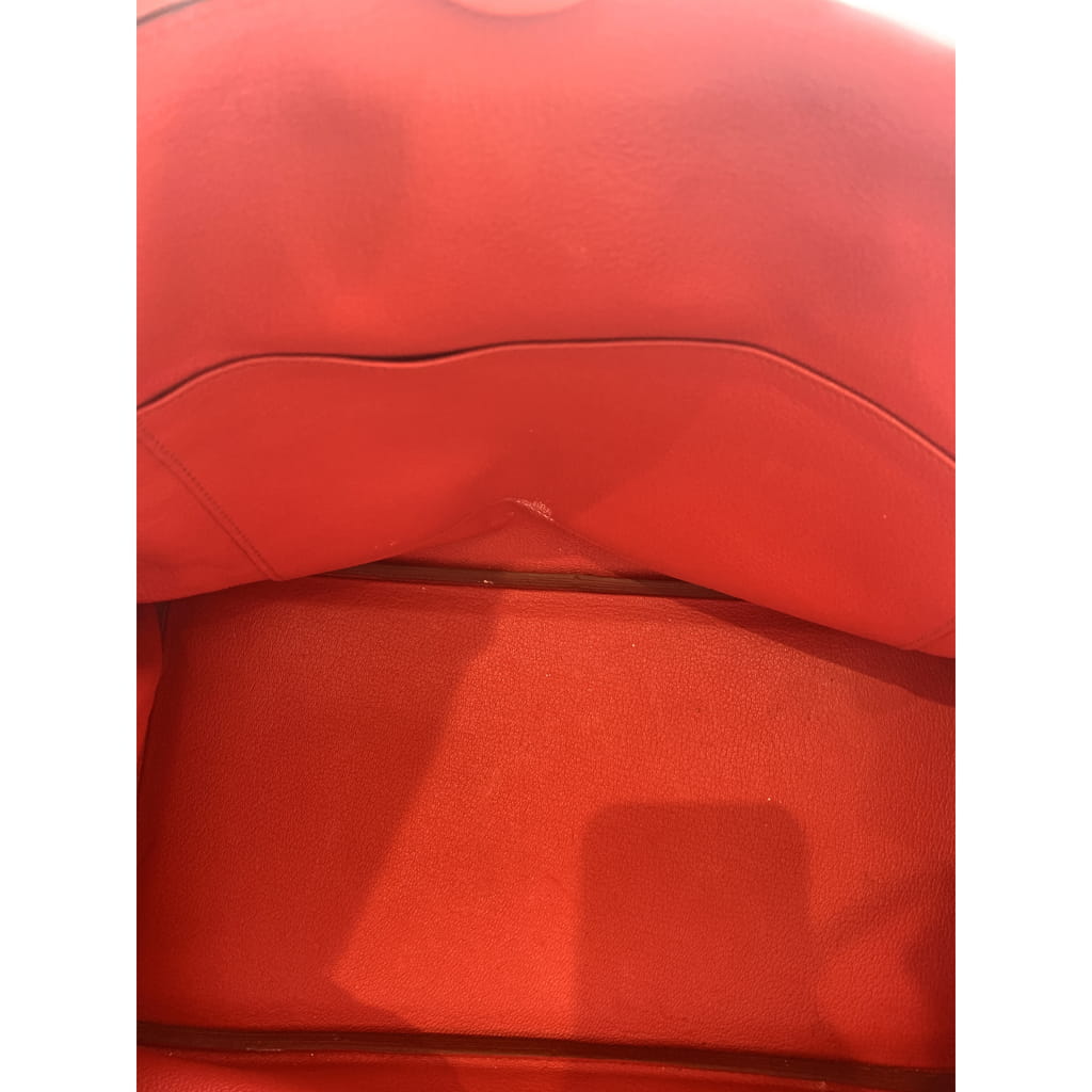 エルメス バーキン 35 ルージュピヴォワンヌ/シルバー金具 ヴォースイフト 刻印 HERMES Birkin ハンドバッグ