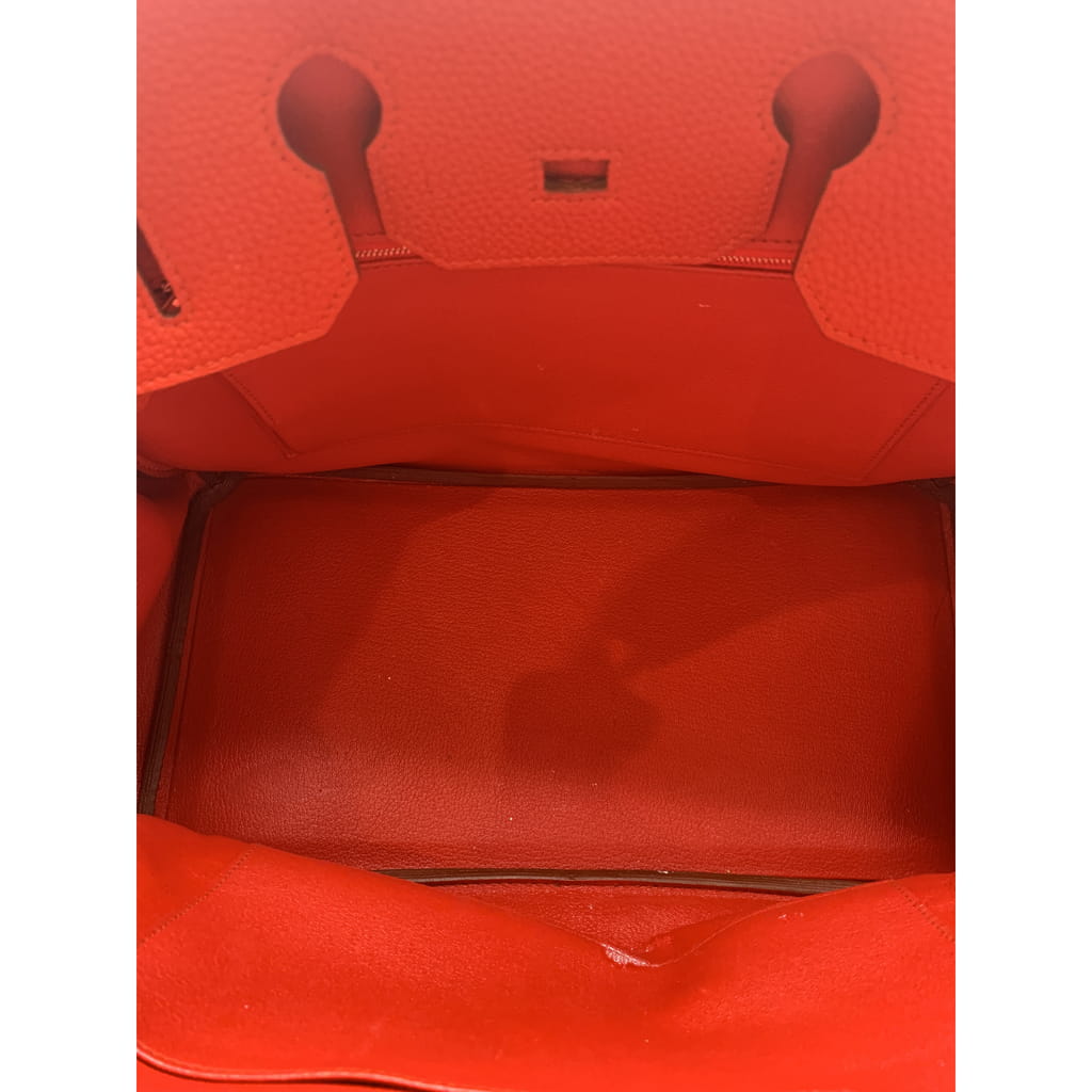 エルメス バーキン 35 ルージュピヴォワンヌ/シルバー金具 ヴォースイフト 刻印 HERMES Birkin ハンドバッグ