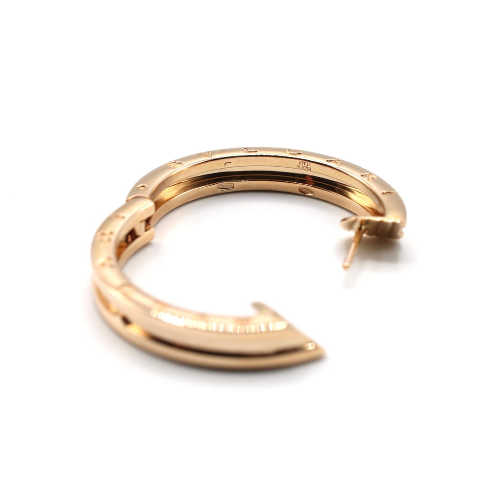 18K ローズゴールド B. Zero1ブルガリ フープ ピアス