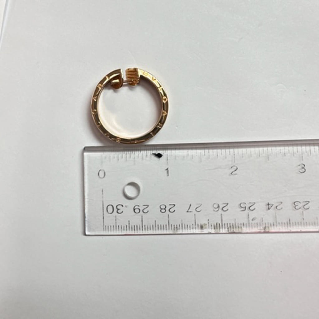 18K ローズゴールド B. Zero1ブルガリ フープ ピアス