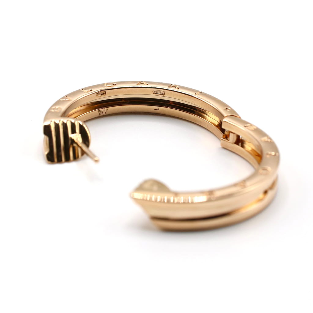 18K ローズゴールド B. Zero1ブルガリ フープ ピアス