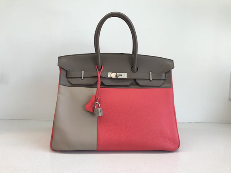 エルメス バーキン 35 限定版 ローズジャイプール & アーガイル HERMES Birkin ハンドバッグ Rose Jaipur & Argile