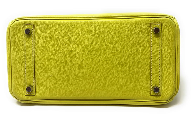 エルメス バーキン30 トリヨンクレマンス 刻印 HERMES Birkin ハンドバッグ Lime