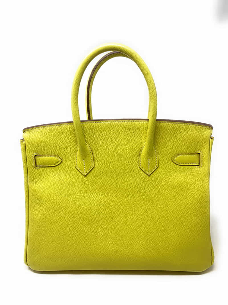 エルメス バーキン30 トリヨンクレマンス 刻印 HERMES Birkin ハンドバッグ Lime