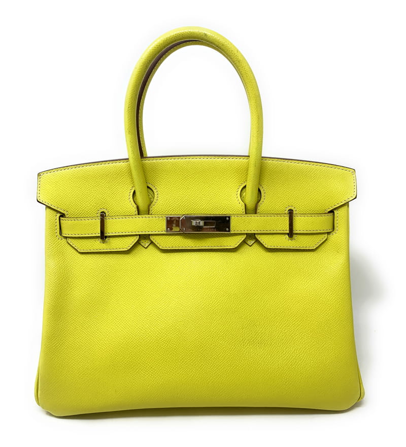 エルメス バーキン30 トリヨンクレマンス 刻印 HERMES Birkin ハンドバッグ Lime