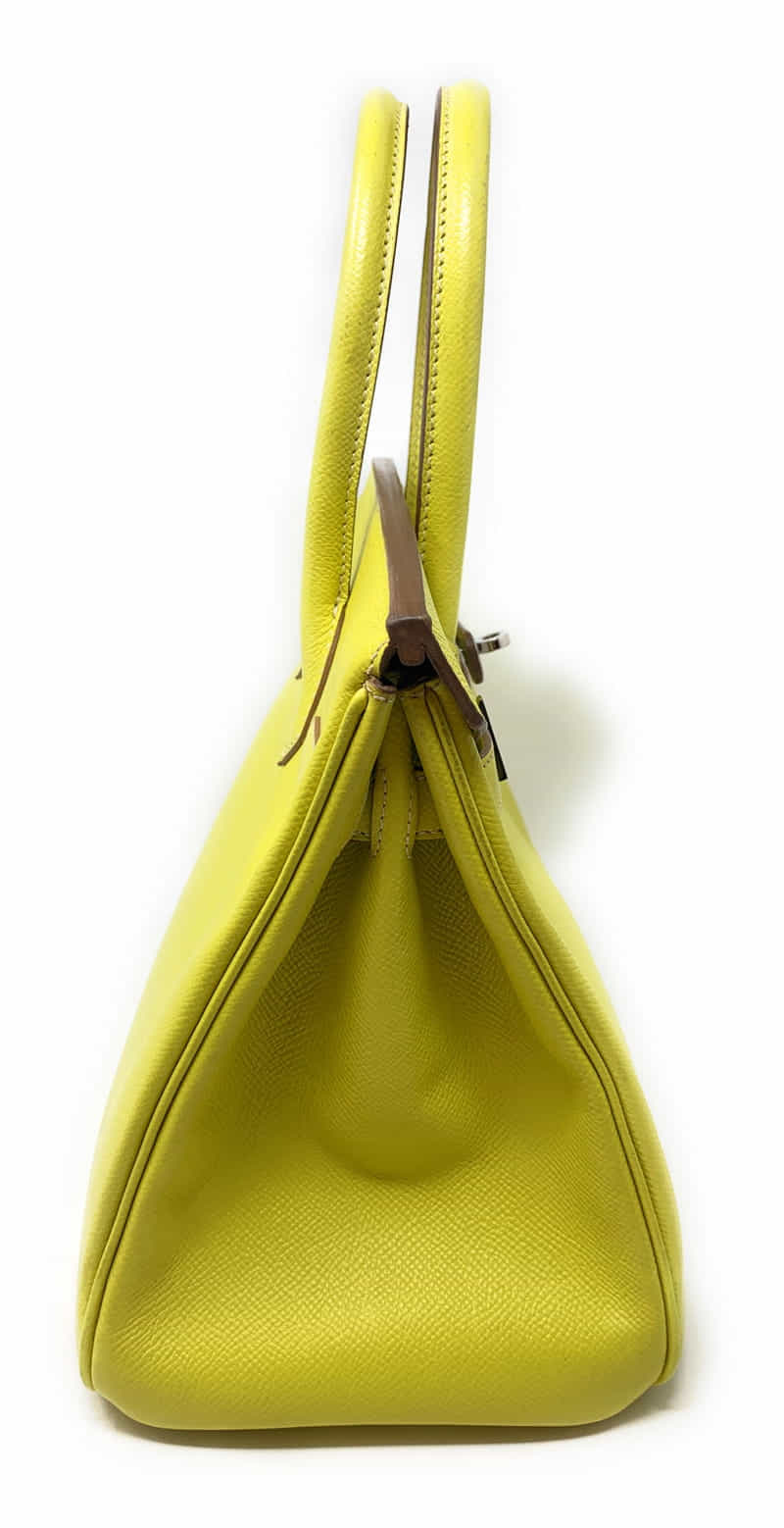 エルメス バーキン30 トリヨンクレマンス 刻印 HERMES Birkin ハンドバッグ Lime
