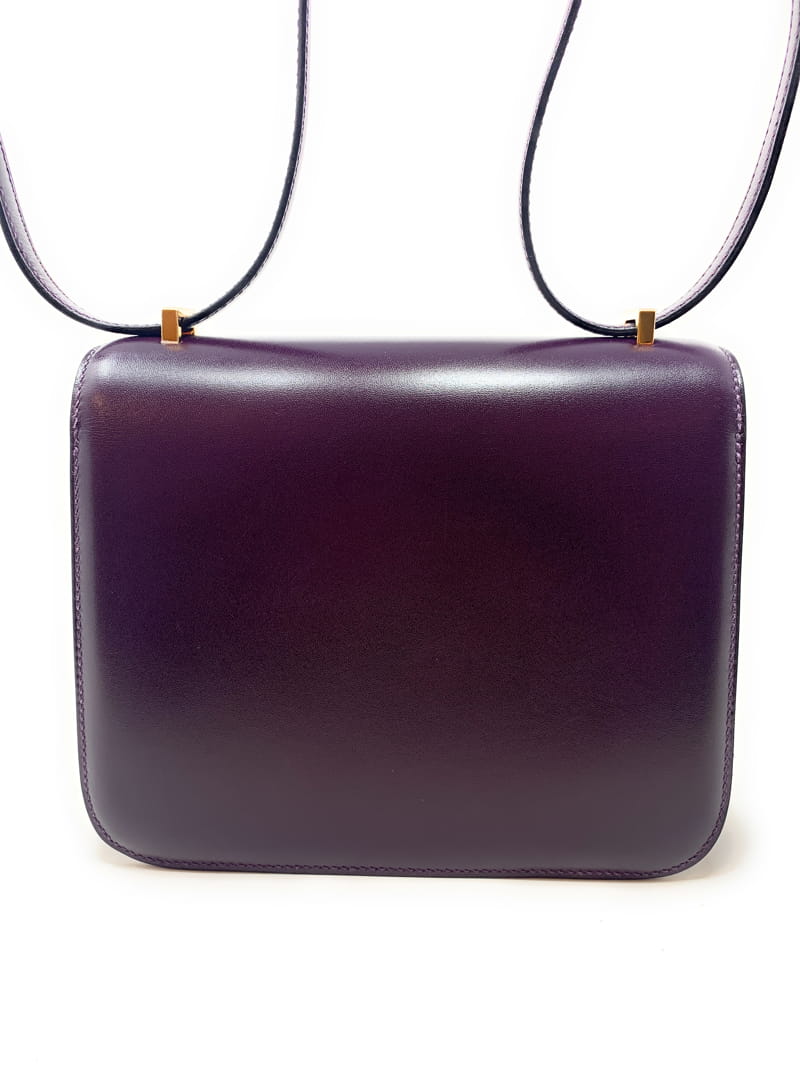 エルメス コンスタンス Mini パープル系/ゴールド金具 スイフトレザー C 刻印 HERMES Constance ハンドバッグ