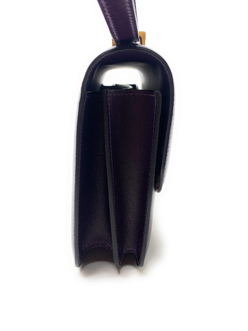 エルメス コンスタンス Mini パープル系/ゴールド金具 スイフトレザー C 刻印 HERMES Constance ハンドバッグ
