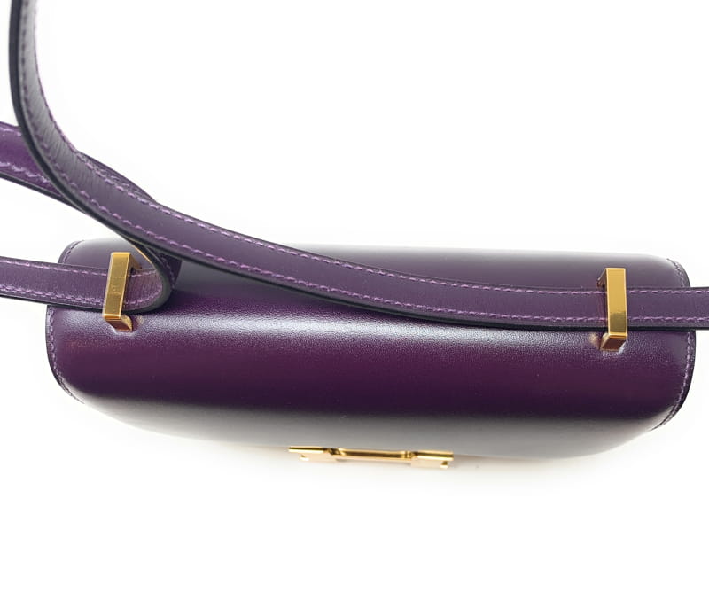 エルメス コンスタンス Mini パープル系/ゴールド金具 スイフトレザー C 刻印 HERMES Constance ハンドバッグ
