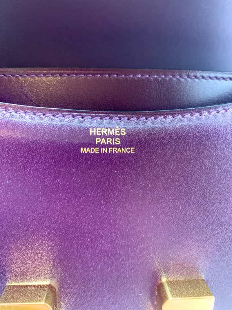 エルメス コンスタンス Mini パープル系/ゴールド金具 スイフトレザー C 刻印 HERMES Constance ハンドバッグ