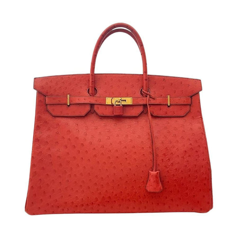 HERMES Birkin エルメス バーキン オーストリッチ 40  ハンドバッグ