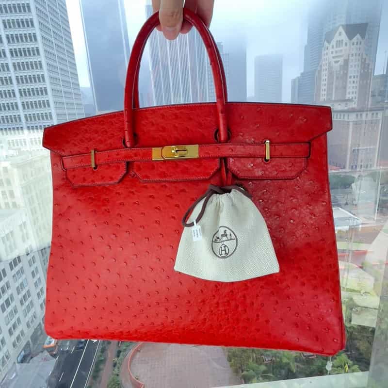 HERMES Birkin エルメス バーキン オーストリッチ 40  ハンドバッグ