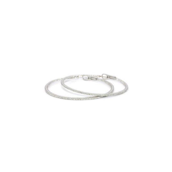 5.50 CTW プラチナ ダイヤモンド フープピアス