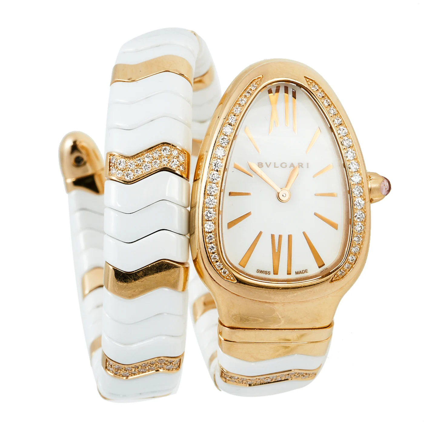 Bvlgari ブルガリ 18K ローズゴールド ウォッチ ダイヤモンド付き