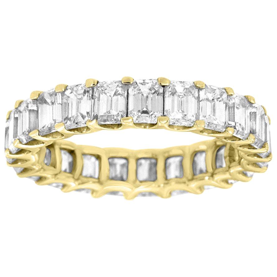 18Kイエローゴールド19 ストーンエメラルドエタニティリング