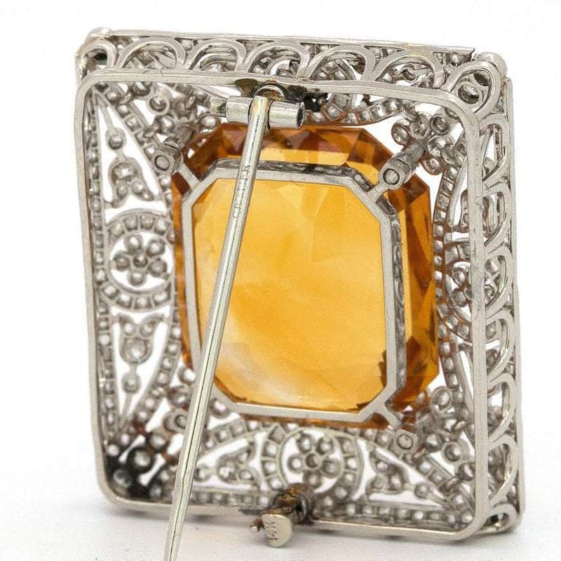Cartier カルティエ 14 カラット イエロー トルマリン ブローチまたはピン