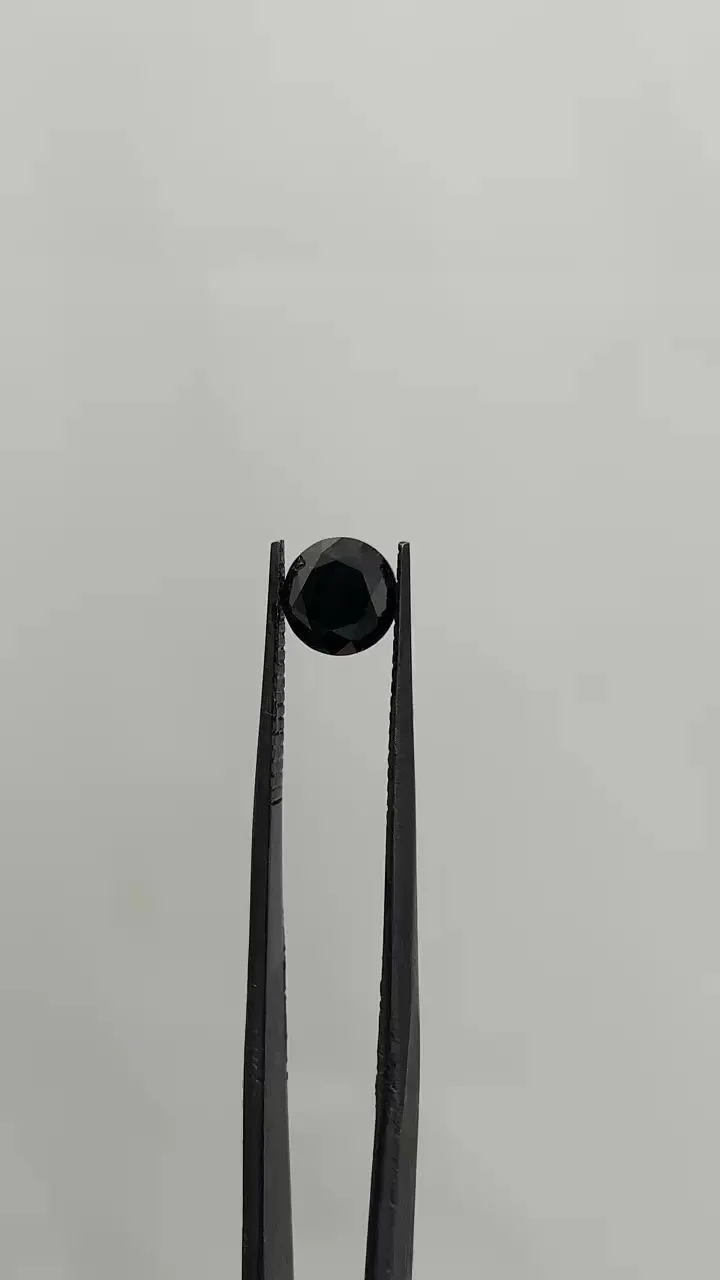 1.53 カラット ラウンド ファンシー ブラック VVS2 天然 ダイヤモンド