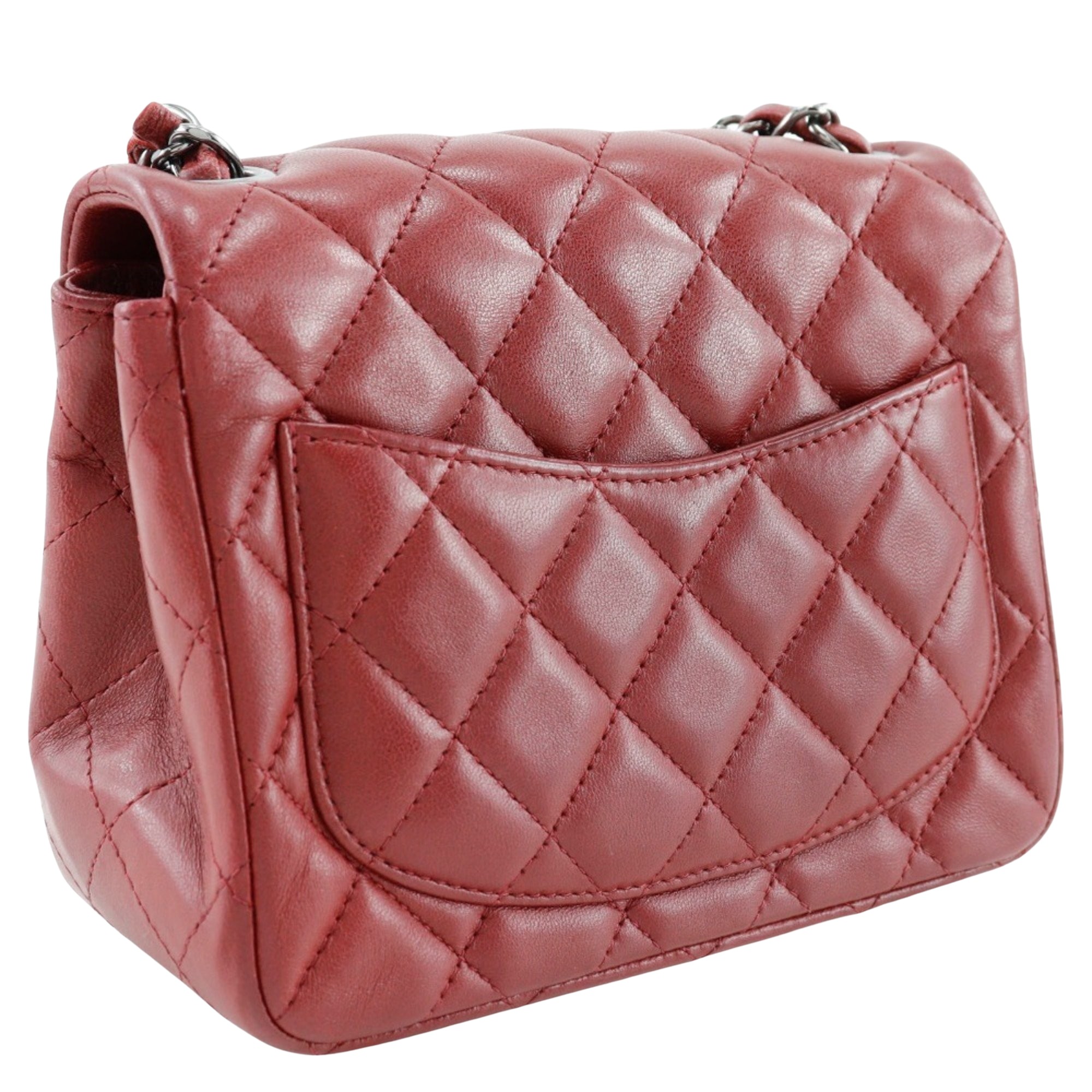 CHANEL タイムレス ミニ スクエア フラップバッグ レッド