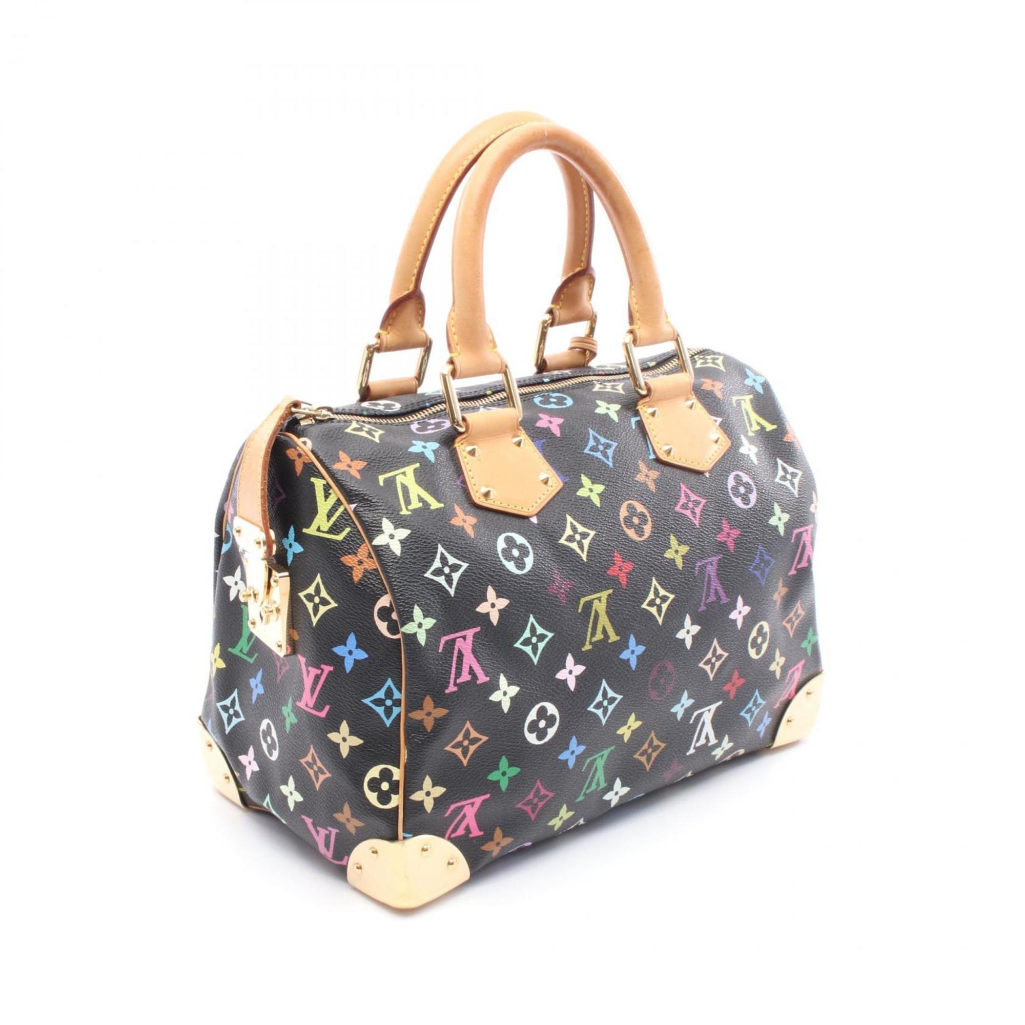 【限定コラボ】 LOUIS VUITTON  ルイ・ヴィトン × 村上隆 モノグラム マルチカラー スピーディ 30 ブラック