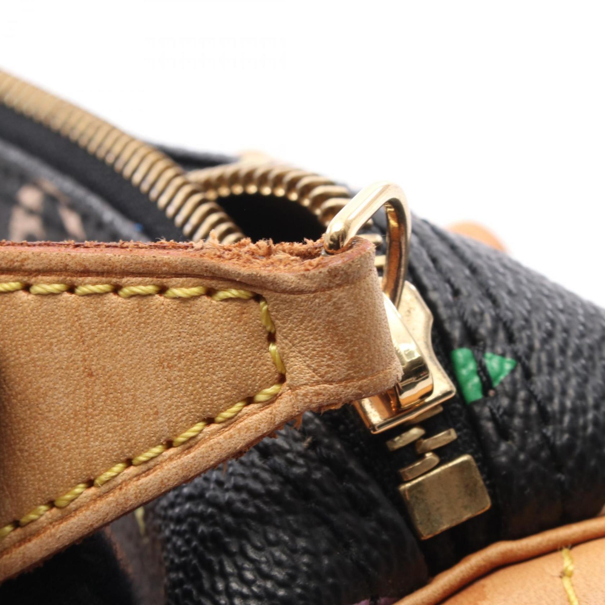 【限定コラボ】 LOUIS VUITTON  ルイ・ヴィトン × 村上隆 モノグラム マルチカラー スピーディ 30 ブラック