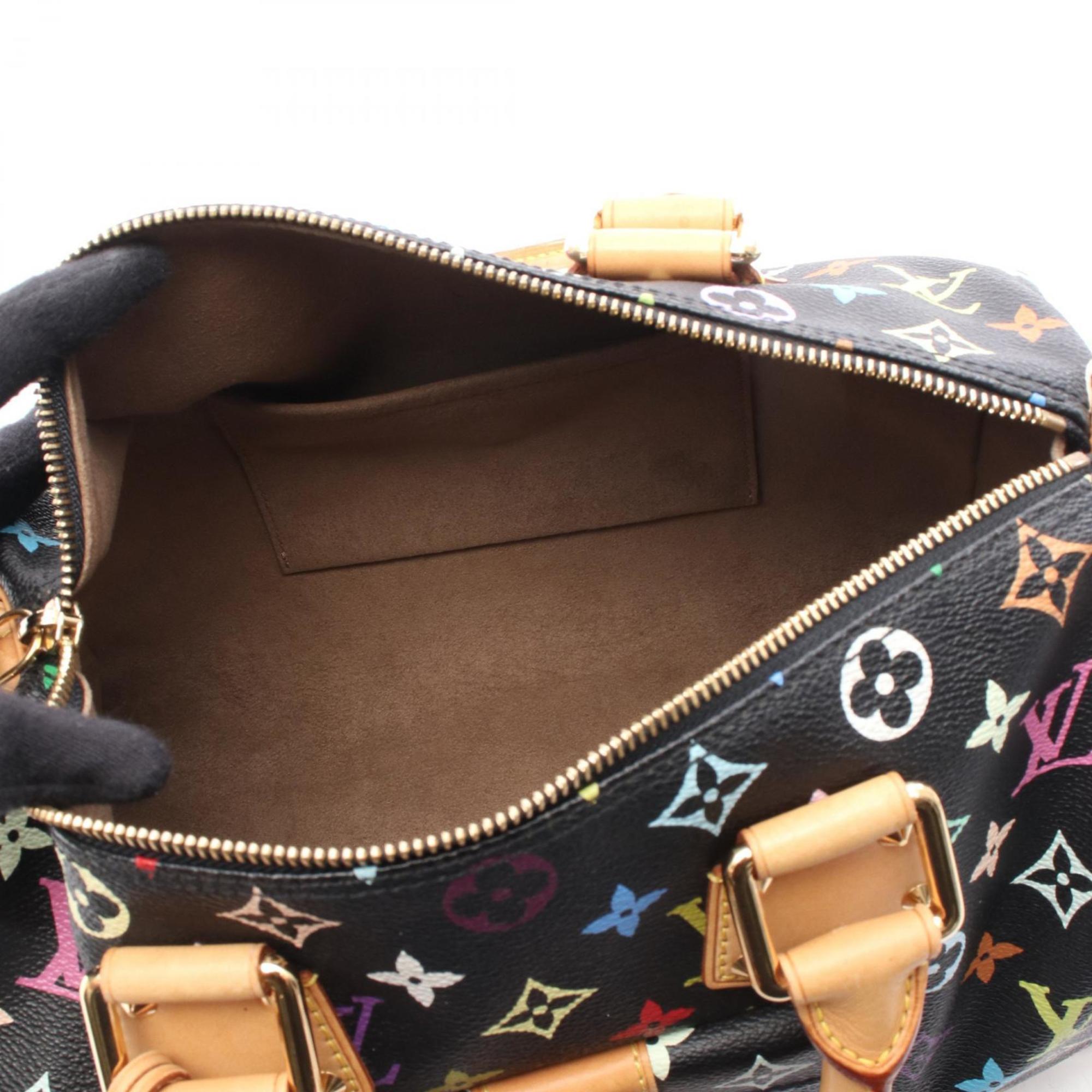 【限定コラボ】 LOUIS VUITTON  ルイ・ヴィトン × 村上隆 モノグラム マルチカラー スピーディ 30 ブラック