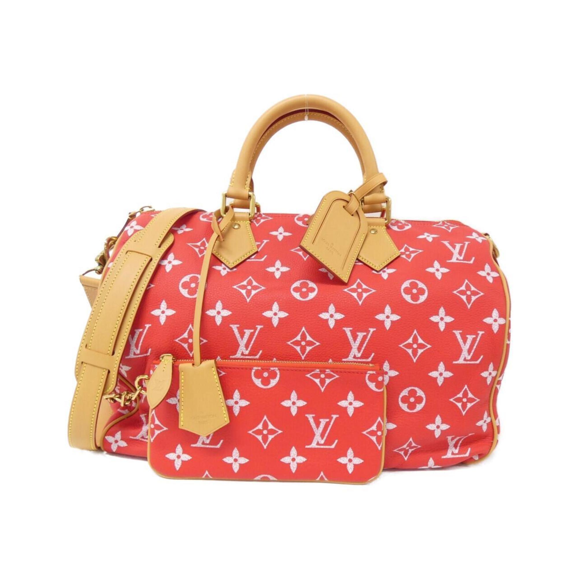 LOUIS VUITTON  ルイ・ヴィトン スピーディ P9 バンドリエール 50 モノグラム レザー レッド