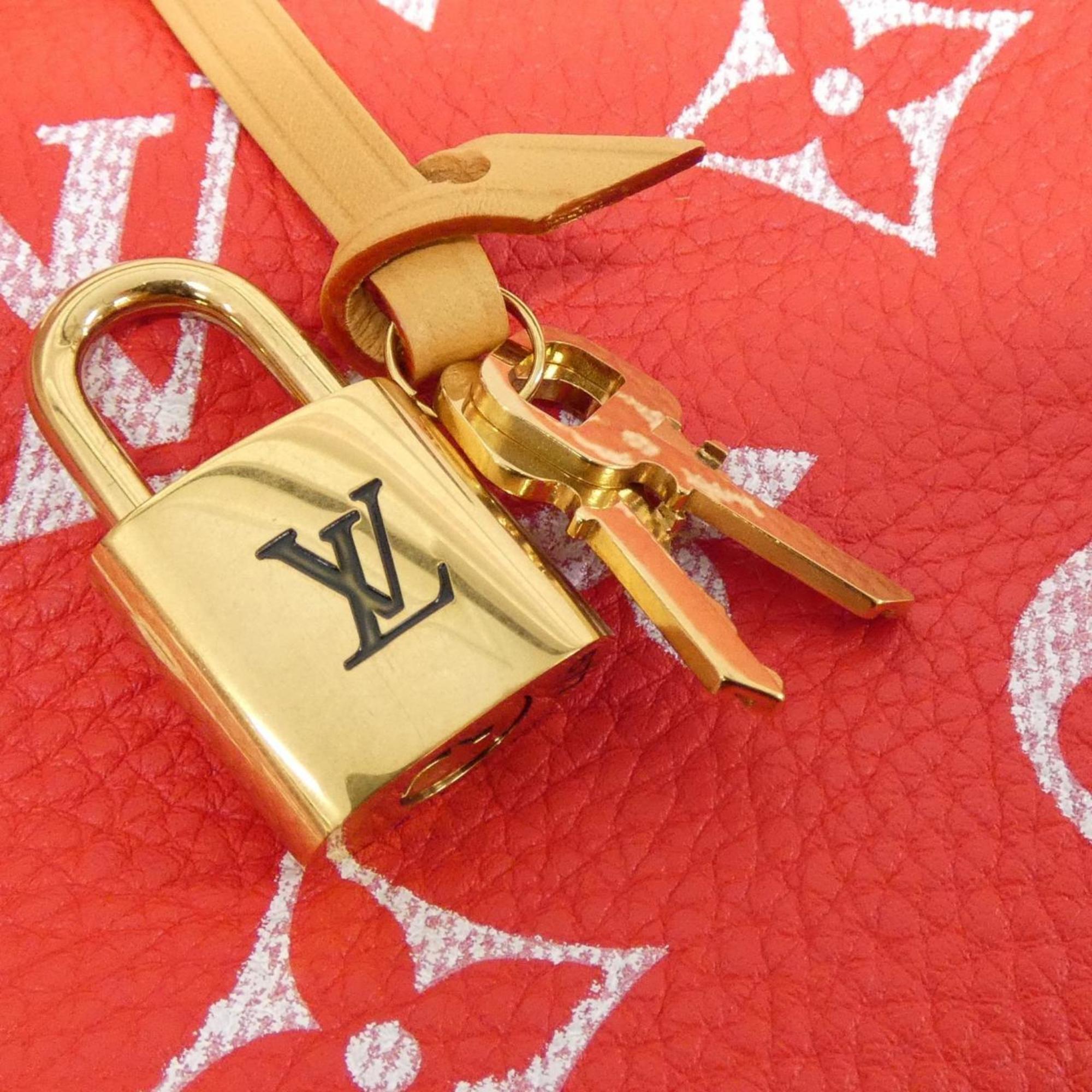 LOUIS VUITTON  ルイ・ヴィトン スピーディ P9 バンドリエール 50 モノグラム レザー レッド