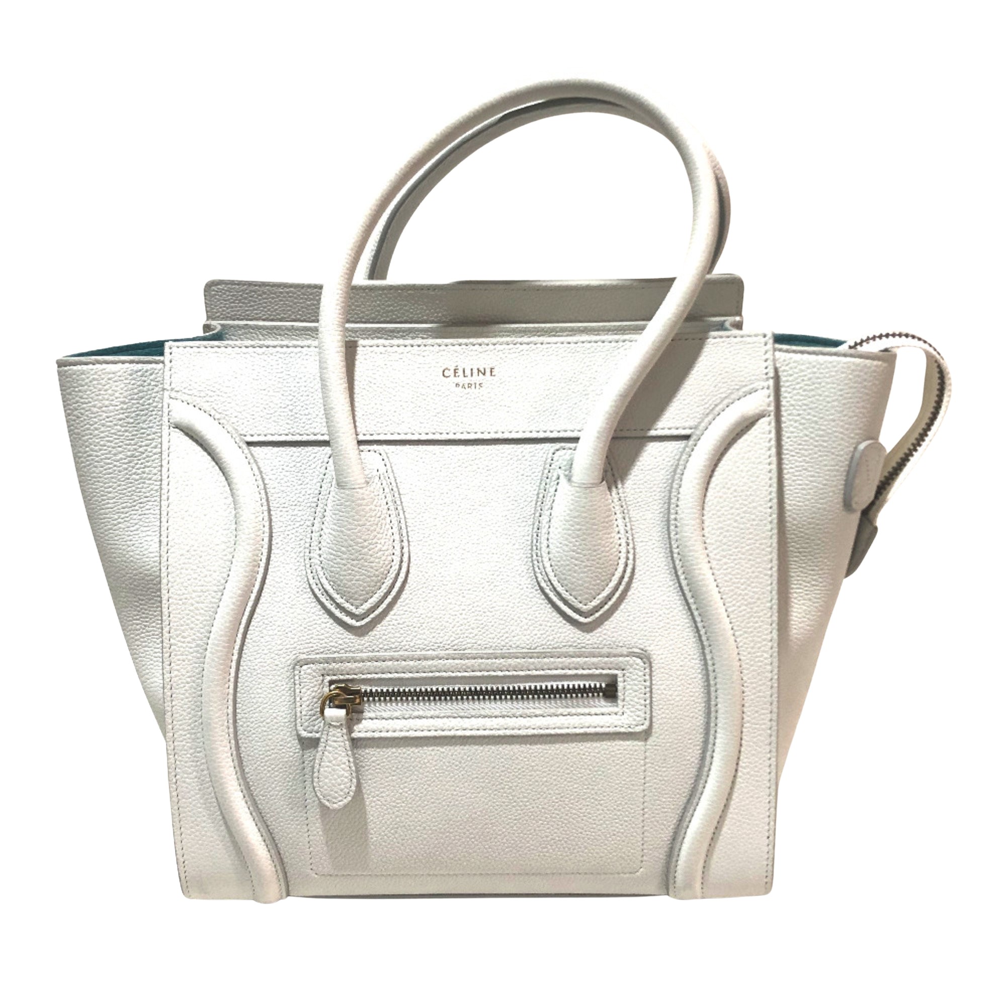CELINE セリーヌ ラゲージ マイクロ ホワイト レザー