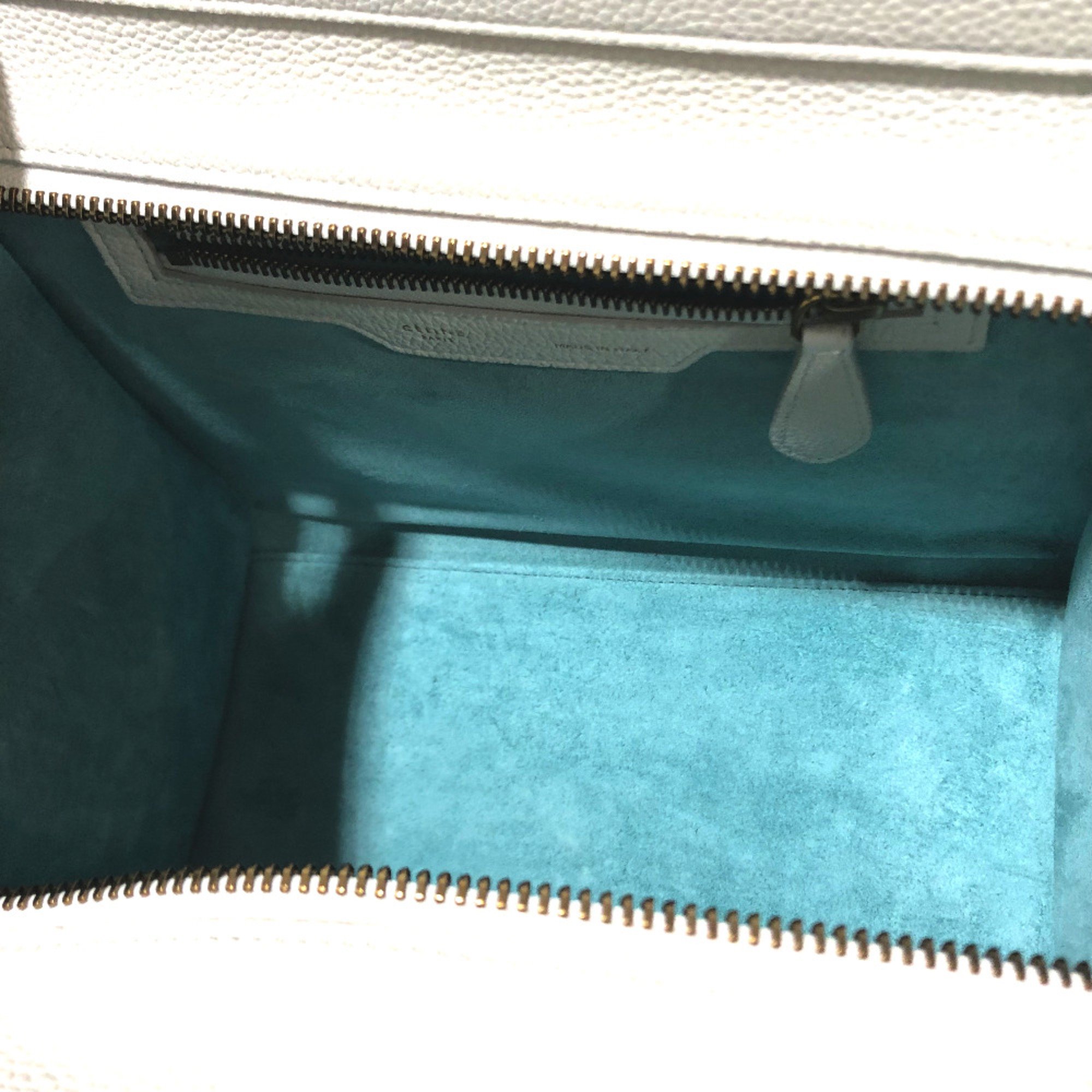 CELINE セリーヌ ラゲージ マイクロ ホワイト レザー