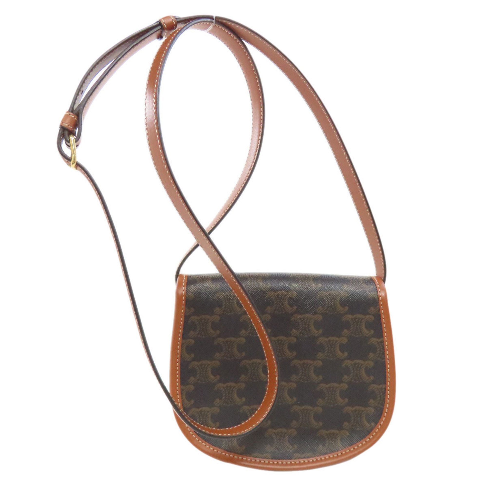 CELINE ミニ ブザス  トリオンフキャンバス カーフスキン