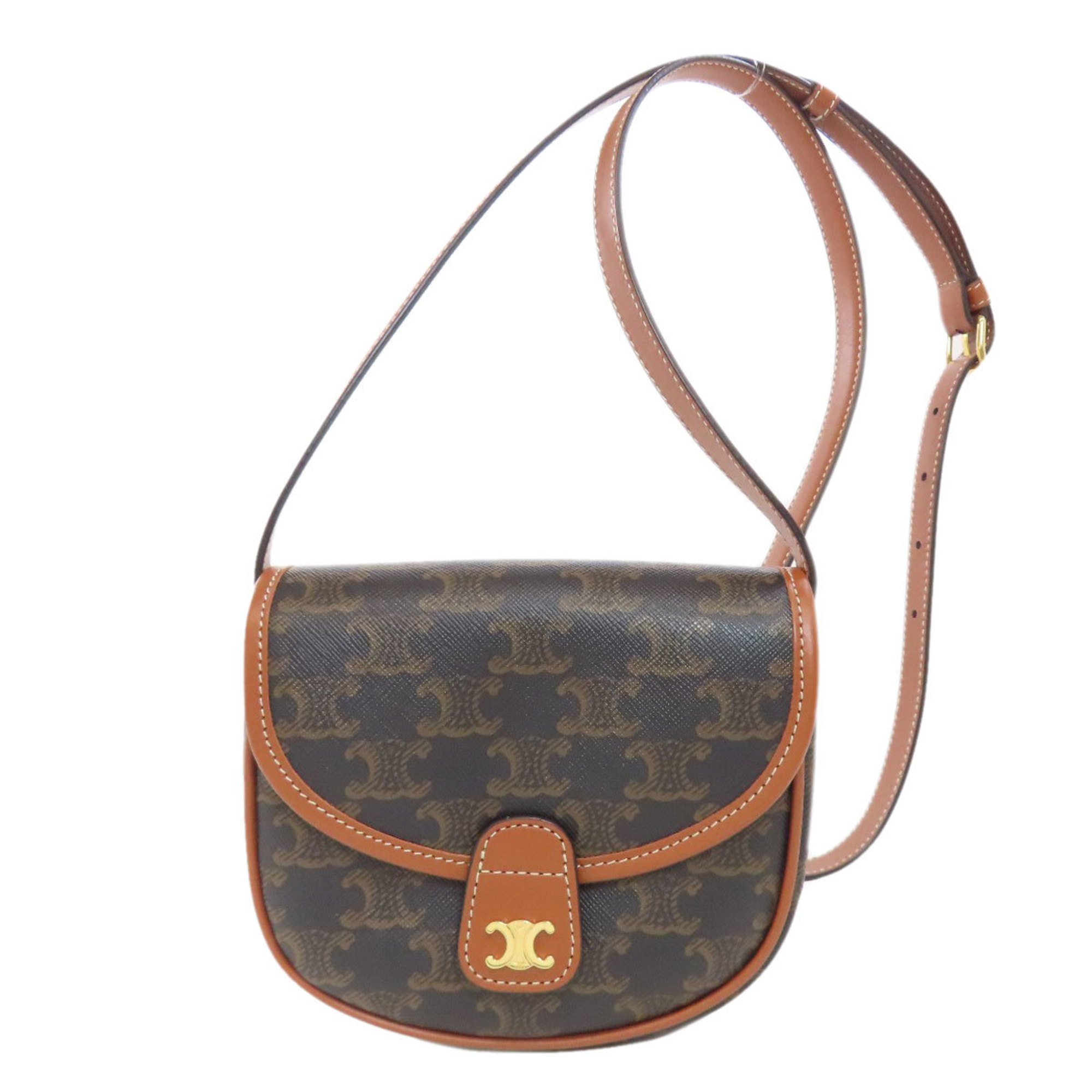 CELINE ミニ ブザス  トリオンフキャンバス カーフスキン