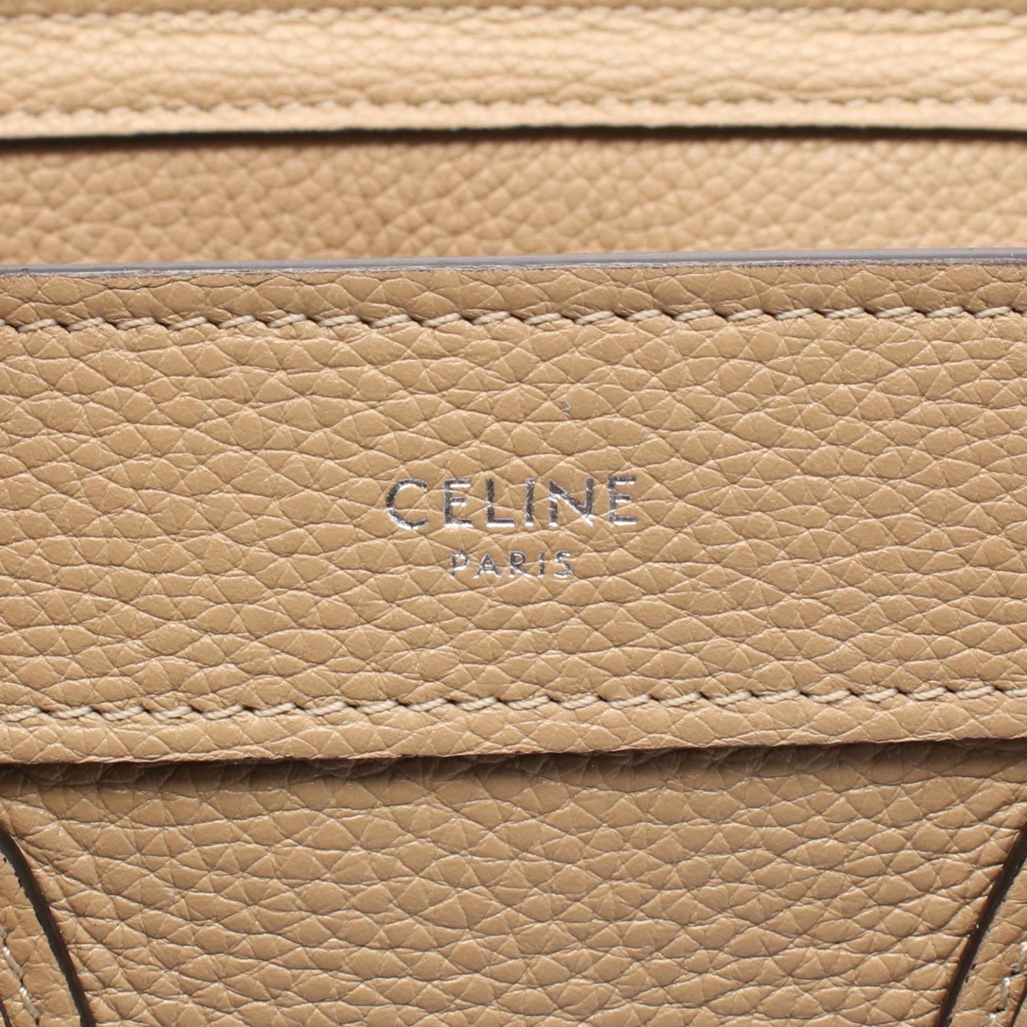 CELINE セリーヌ ラゲージ ナノ ハンドバッグ ベージュ
