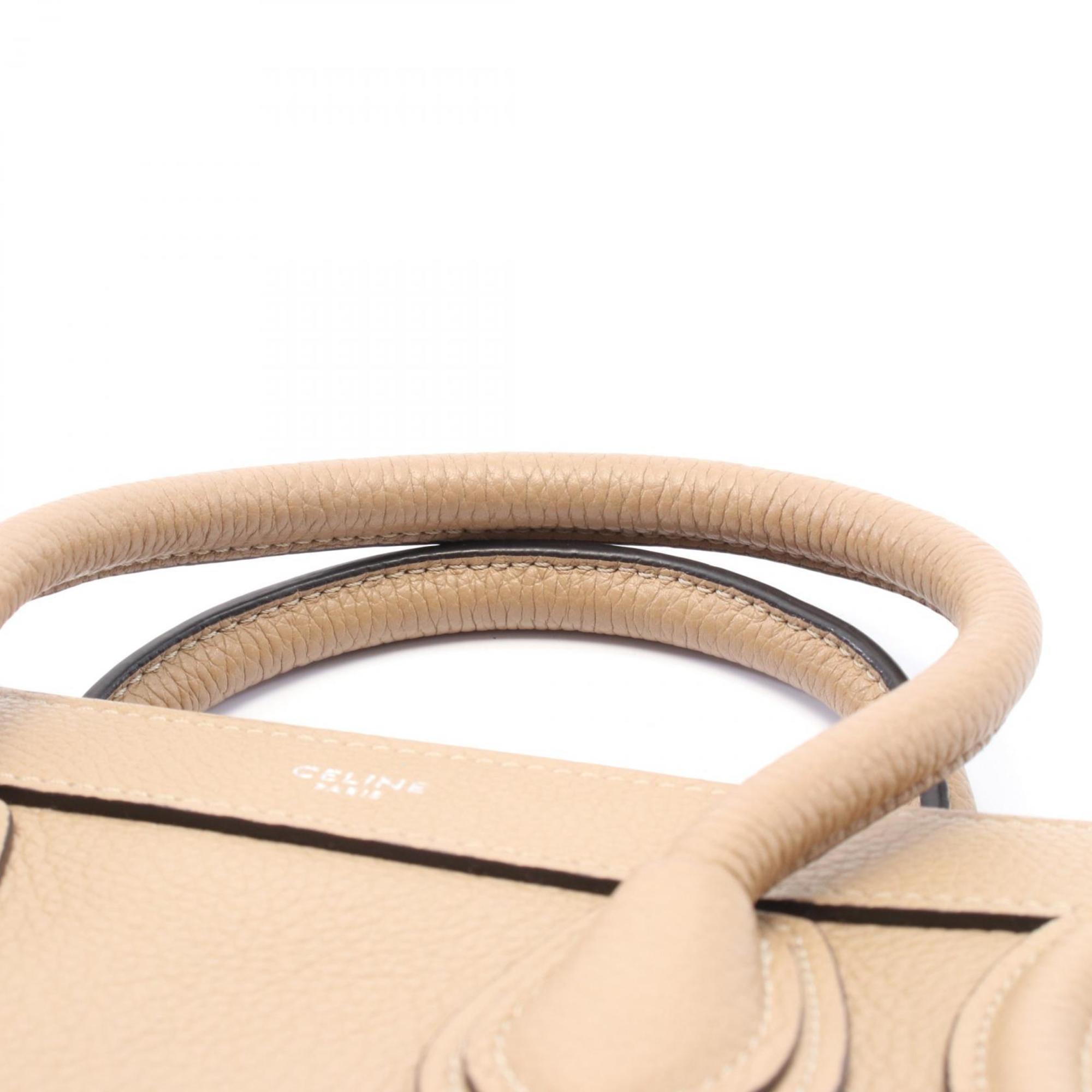 CELINE セリーヌ ラゲージ ナノ ハンドバッグ ベージュ
