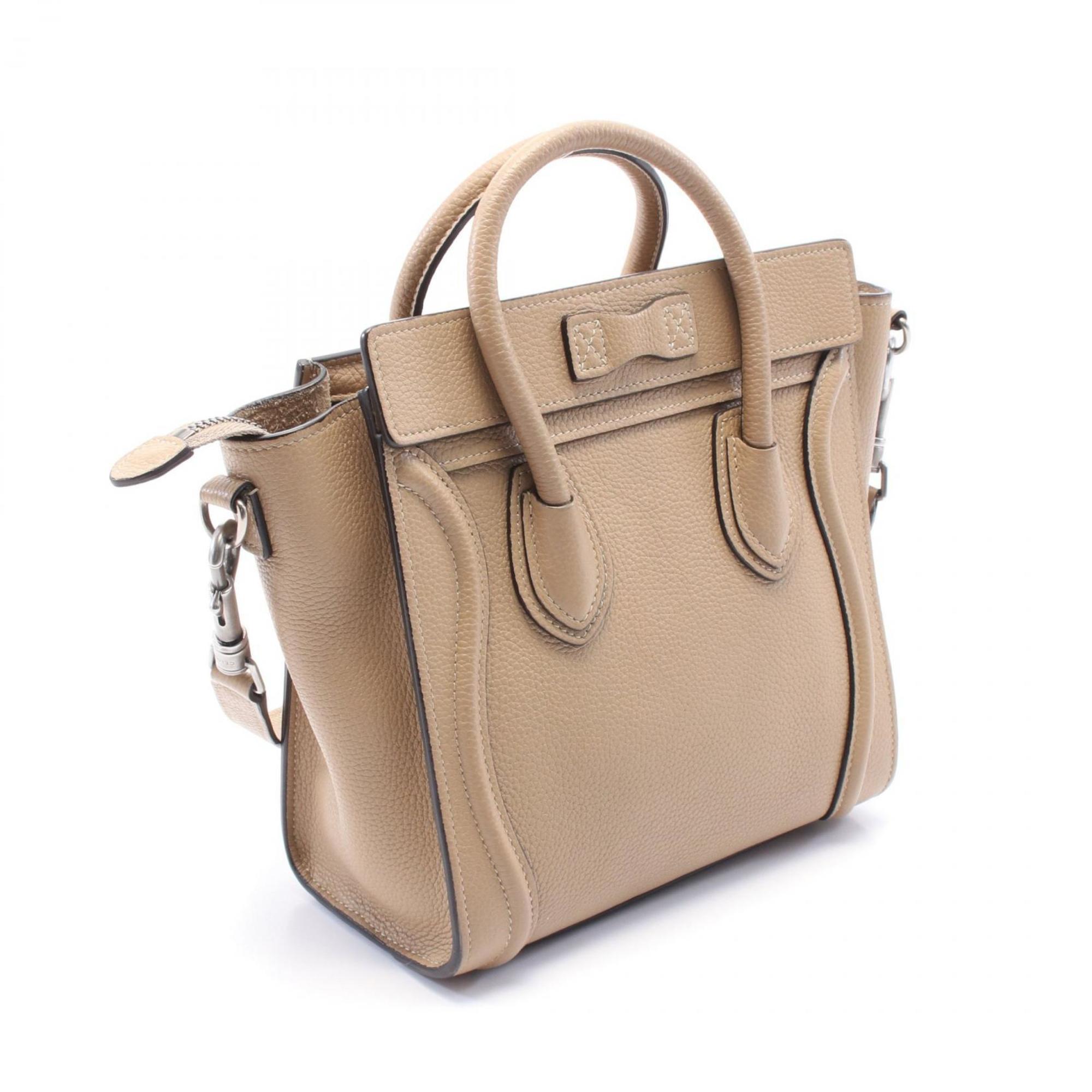 CELINE セリーヌ ラゲージ ナノ ハンドバッグ ベージュ