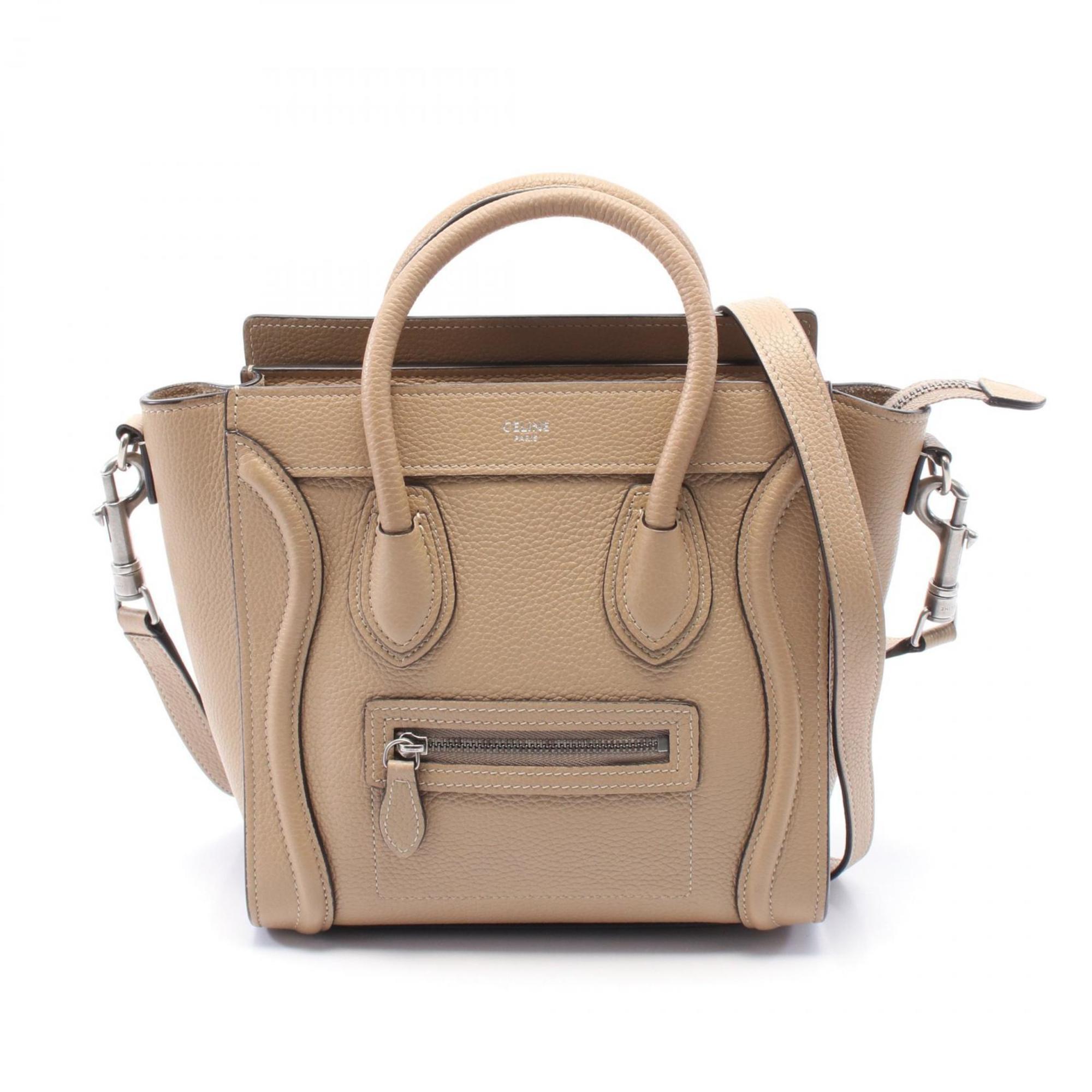 CELINE セリーヌ ラゲージ ナノ ハンドバッグ ベージュ