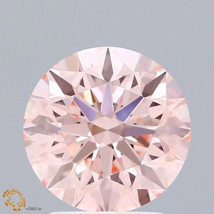 2.49 カラット ラウンド ファンシーインテンス ピンク VS1 ラボ ダイヤモンド