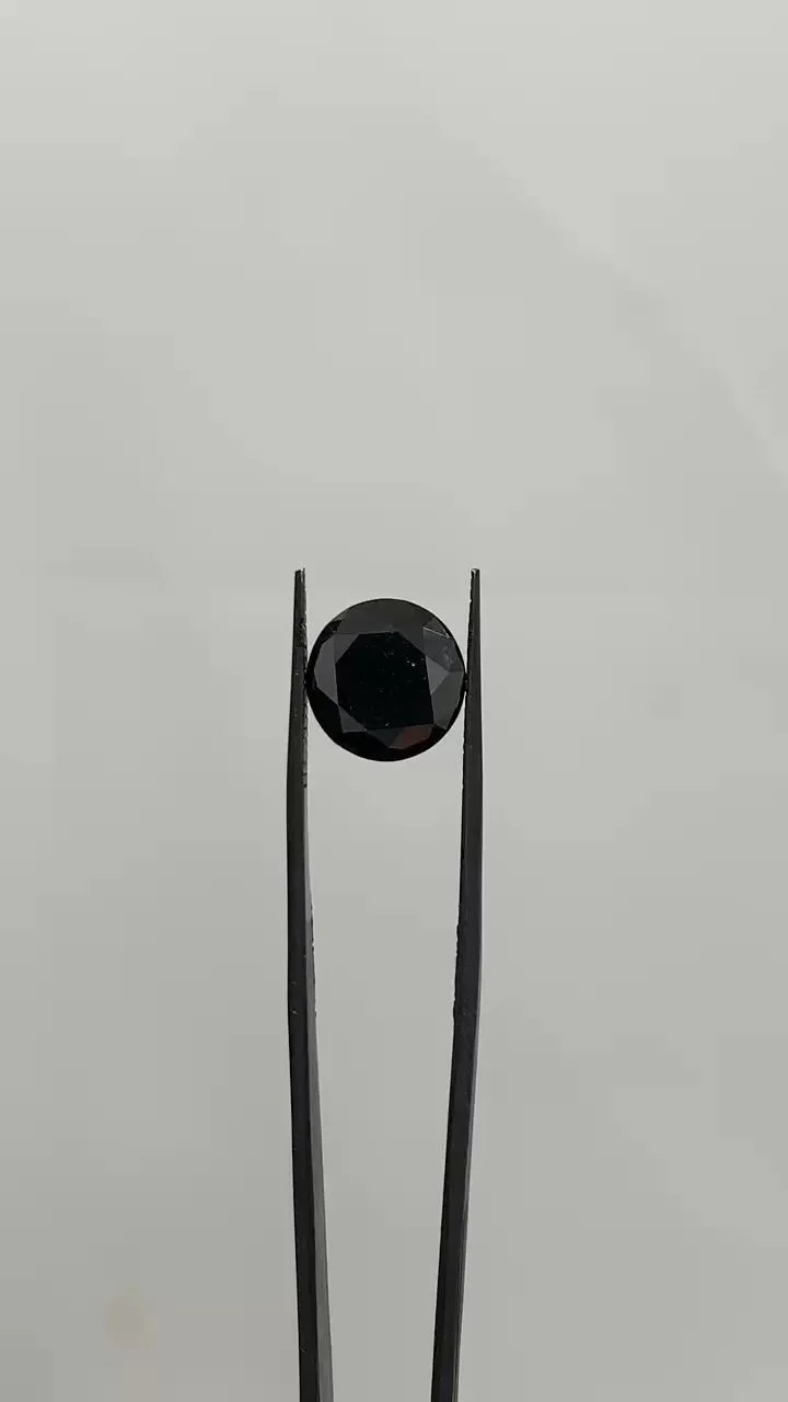 5.98 カラット ラウンド ファンシー ブラック VVS2 天然 ダイヤモンド